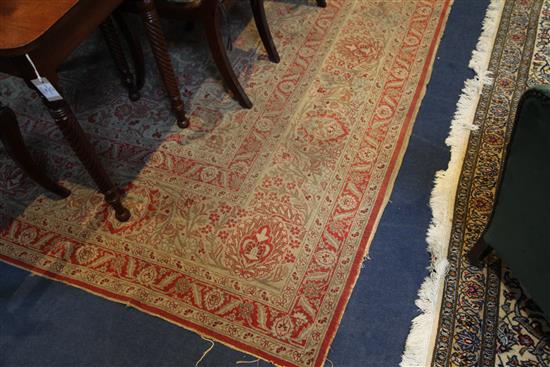 An early 20th century Tabriz Hadji Jalili carpet, 11ft 9in by 8ft 8in.